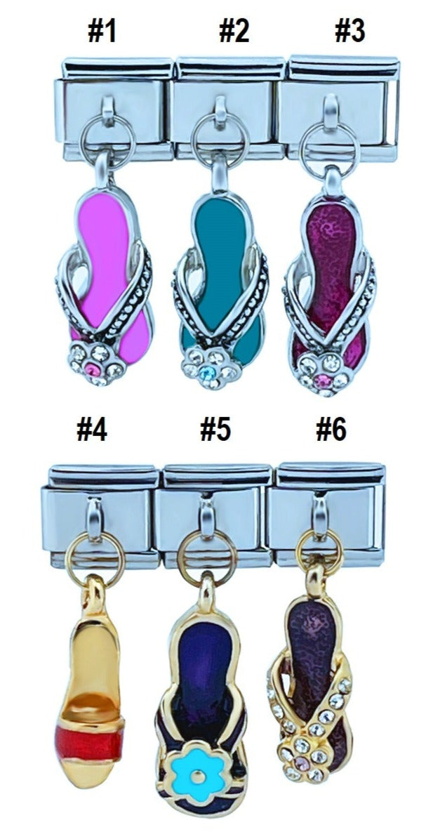 Flip Flop Dangles 9mm Italian Charms