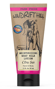 Windrift Hill Handmade Moisturizing Goats Milk Lotion For Dry Skin- 2oz Travel Tube