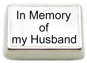 In Memory of My Husband Floating Charm