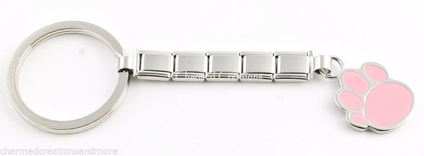 9mm Italian Charm Dog Print Key Chain