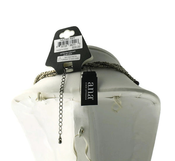 a.n.a AMY Purple Iridescent Beaded Shell Multi Strand Necklace NWT 18-21" N42086