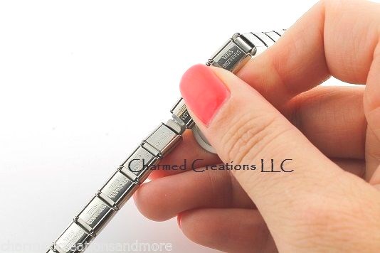 9mm Italian Charm Silver Heart Key Chain