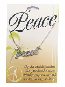Peace Pendant Necklace On 16" Chain