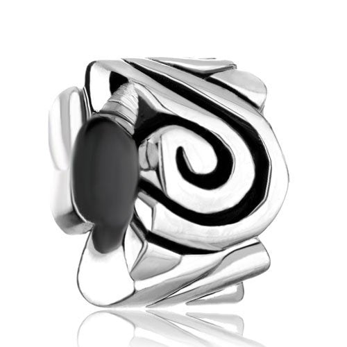 European Bead Scroll Pattern (Compatible With Pandora Charm Bracelets)