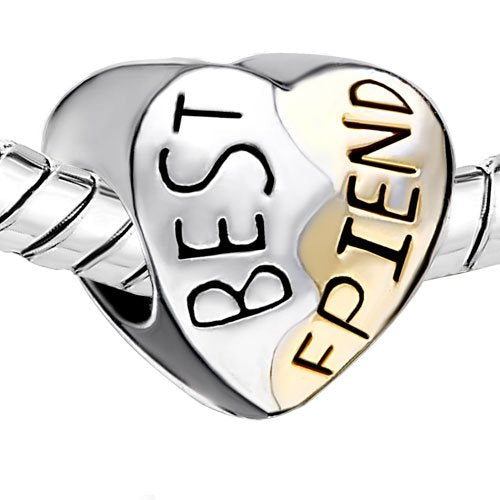 European Bead Best Friend Heart (Compatible With Pandora Charm Bracelets)