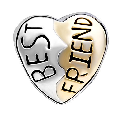 European Bead Best Friend Heart (Compatible With Pandora Charm Bracelets)