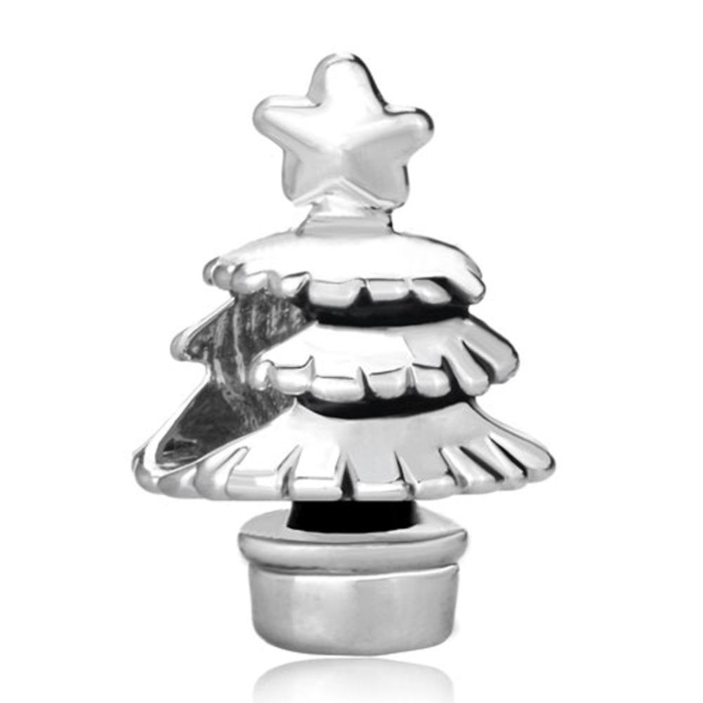 European Bead Christmas Tree Charm (Compatible With Pandora Charm Bracelets)