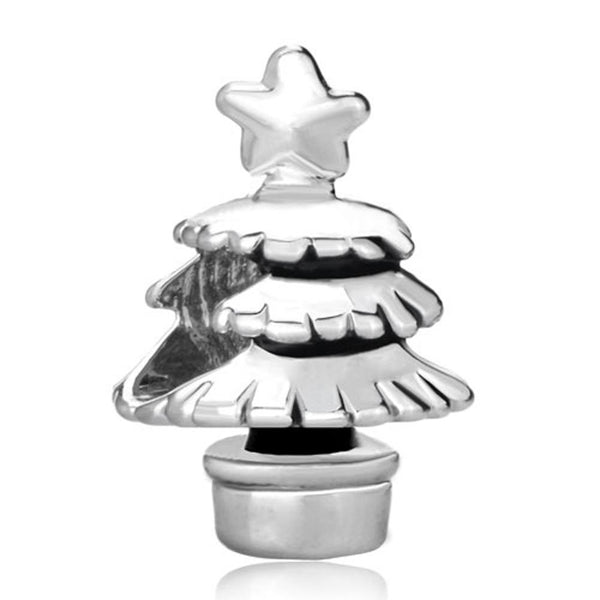 European Bead Christmas Tree Charm (Compatible With Pandora Charm Bracelets)