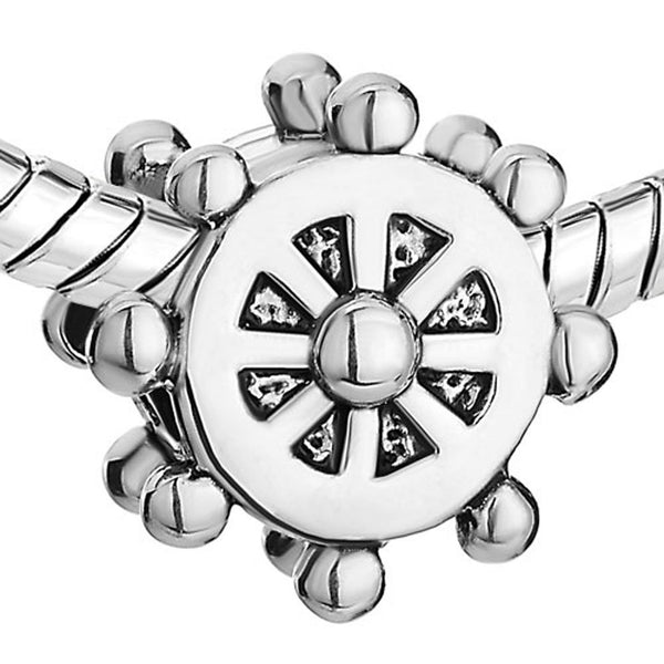European Bead Ships Wheel (Compatible With Pandora Charm Bracelets)