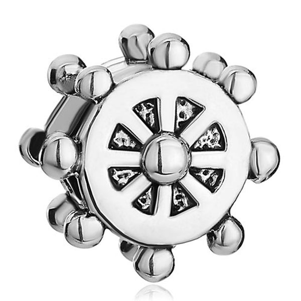 European Bead Ships Wheel (Compatible With Pandora Charm Bracelets)