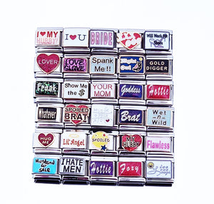 Assorted Words 9mm Italian Charms (Collection #8)