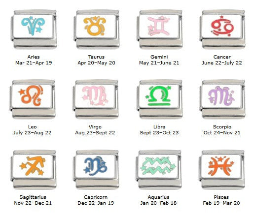 9mm_Italian_Charm_Zodiac_Symbols