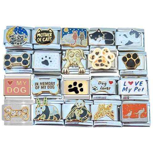 Dogs And Cats Pet Assorted Animals 9mm Italian Charms (collection #5)