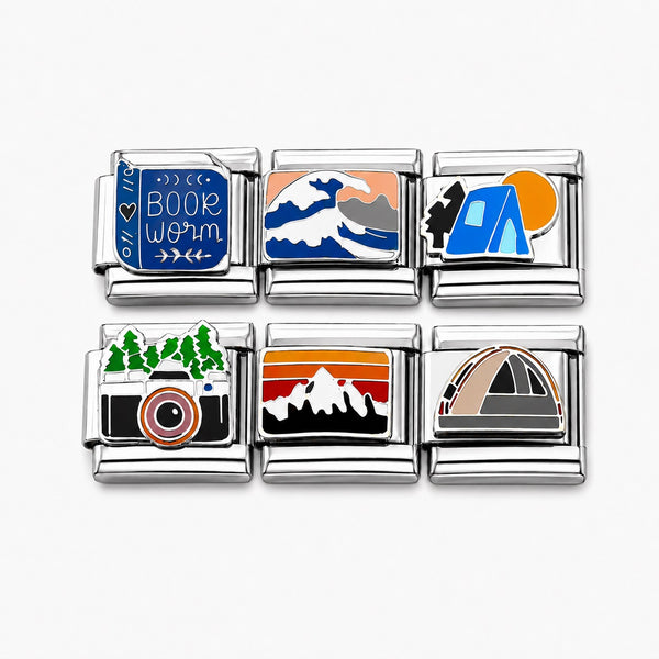 9mm Italian Charms Outdoors Camping Mountain Ocean Theme