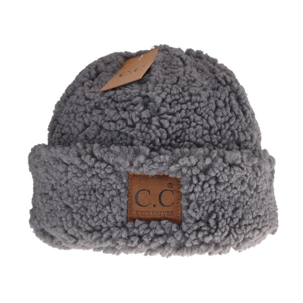 C.C Beanie Fuzzy Lined Sherpa Cuffed Hat