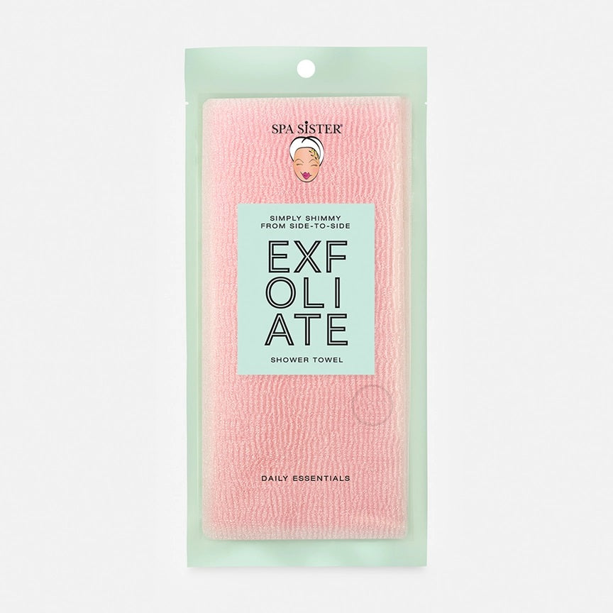 Exfoliating Spa Towel In Rose Quartz Pink