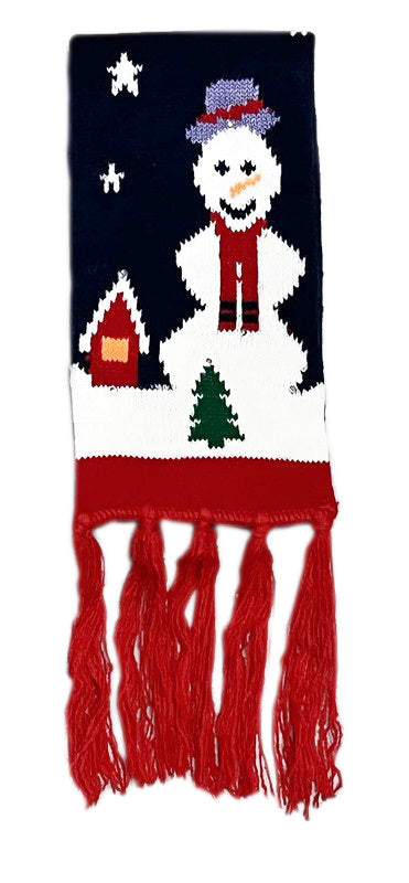 LED Light Up Flashing Christmas Scarf Snowman