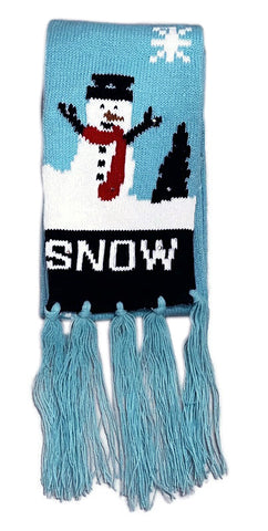 Flashing LED Light Up Christmas Scarf Snow With Snowman