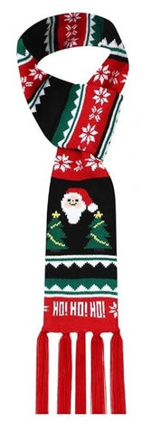 LED Light Up Flashing Christmas Scarf Santa Ho Ho Ho