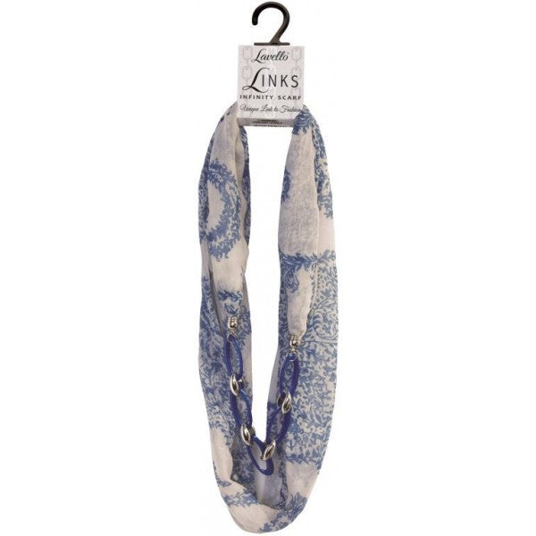 Lavello LINKS Blue Floral Infinity Scarf