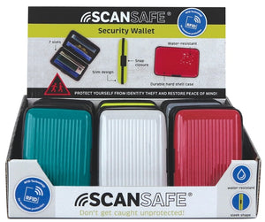 Scan Safe RFID Blocking Security Wallet For Credit Cards