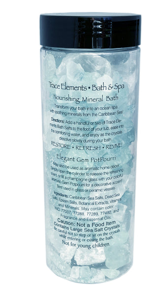 Cobalt Trace Elements Bath & Spa Sea Salt (Aquamarine, Cucumber Gardenia) By T.S. Pink