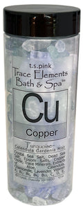 Copper Trace Elements Bath & Spa Sea Salt (Turquoise, Calendula Gardenia Mist) By T.S. Pink