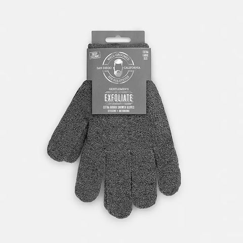 Well Grommed Gentlemen's Exfoliating Shower Gloves In Charcoal