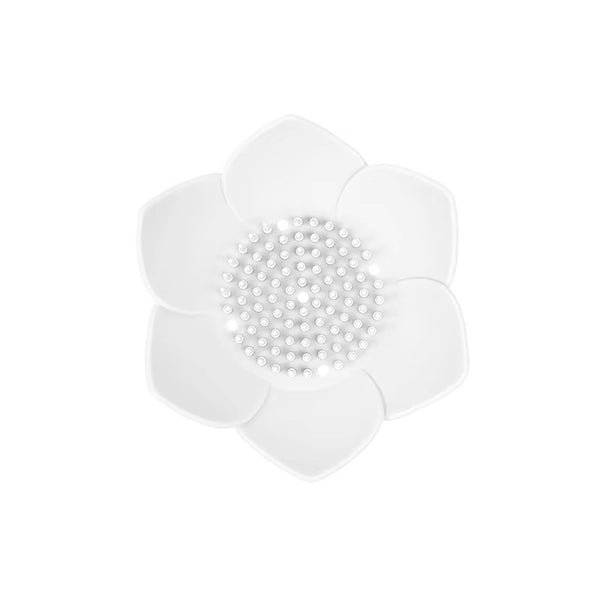 White Silicon Soap Saver Draining Dish