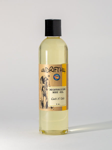 Windrift Hill moisturizing bath & body oil Goats N' Oats scent 8oz
