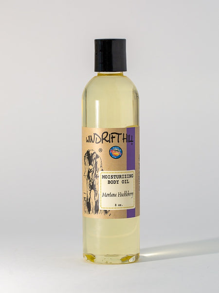 Windrift Hill moisturizing bath & body oil Montana Huckleberry scent 8oz