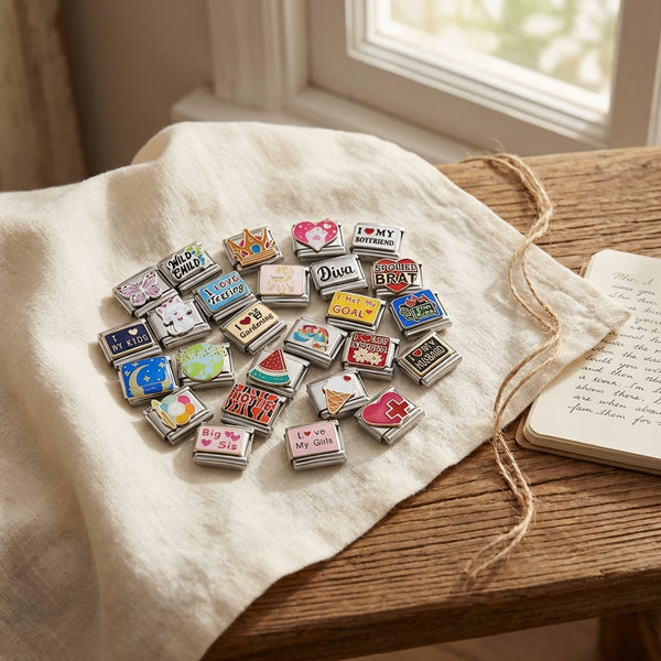 9mm Itlaian Charms Assorted Words And Sayings 