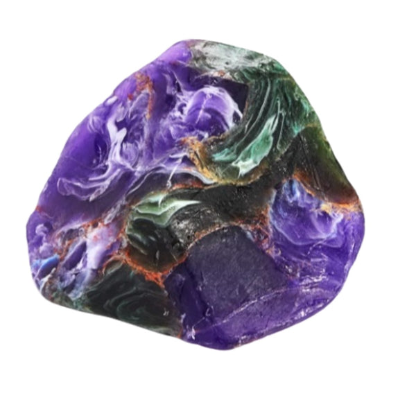 Azurite Malachite Soap Rock Gemstone 
On White Background