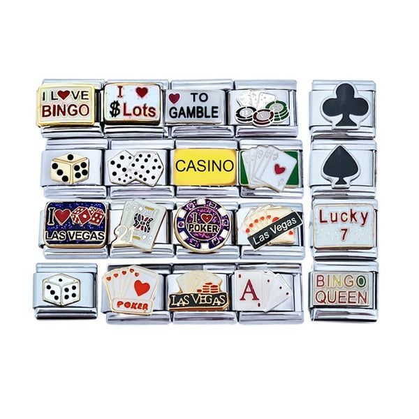 Various Casino And Gambling Theme 9mm Italian Charms