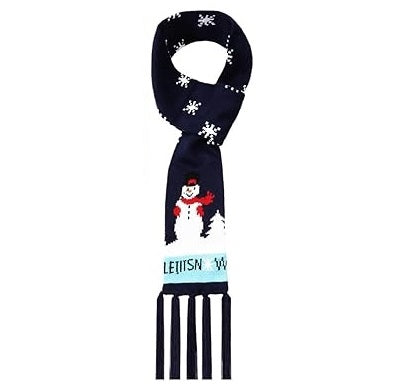 Flashing LED Light Up Christmas Scarf Let It Snow