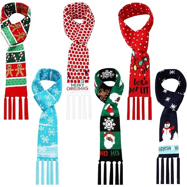 LED Light Up Flashing Christmas Scarf Snowman