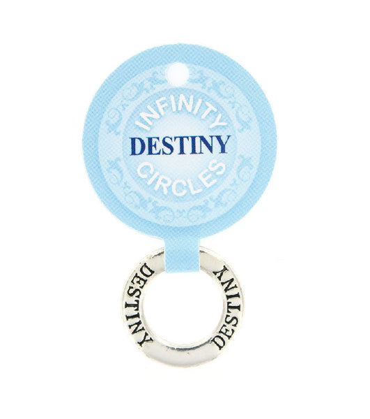 Infinity Circle token chip inscribed with the word DESTINY on white background