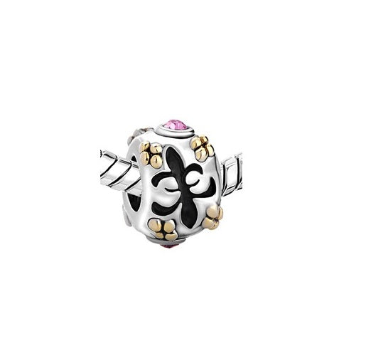 European Bead Fleur De Lis (Compatible With Pandora Charm Bracelets)
