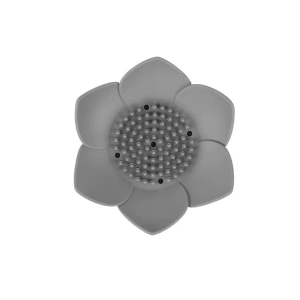Gray Silicon Soap Saver Draining Dish
