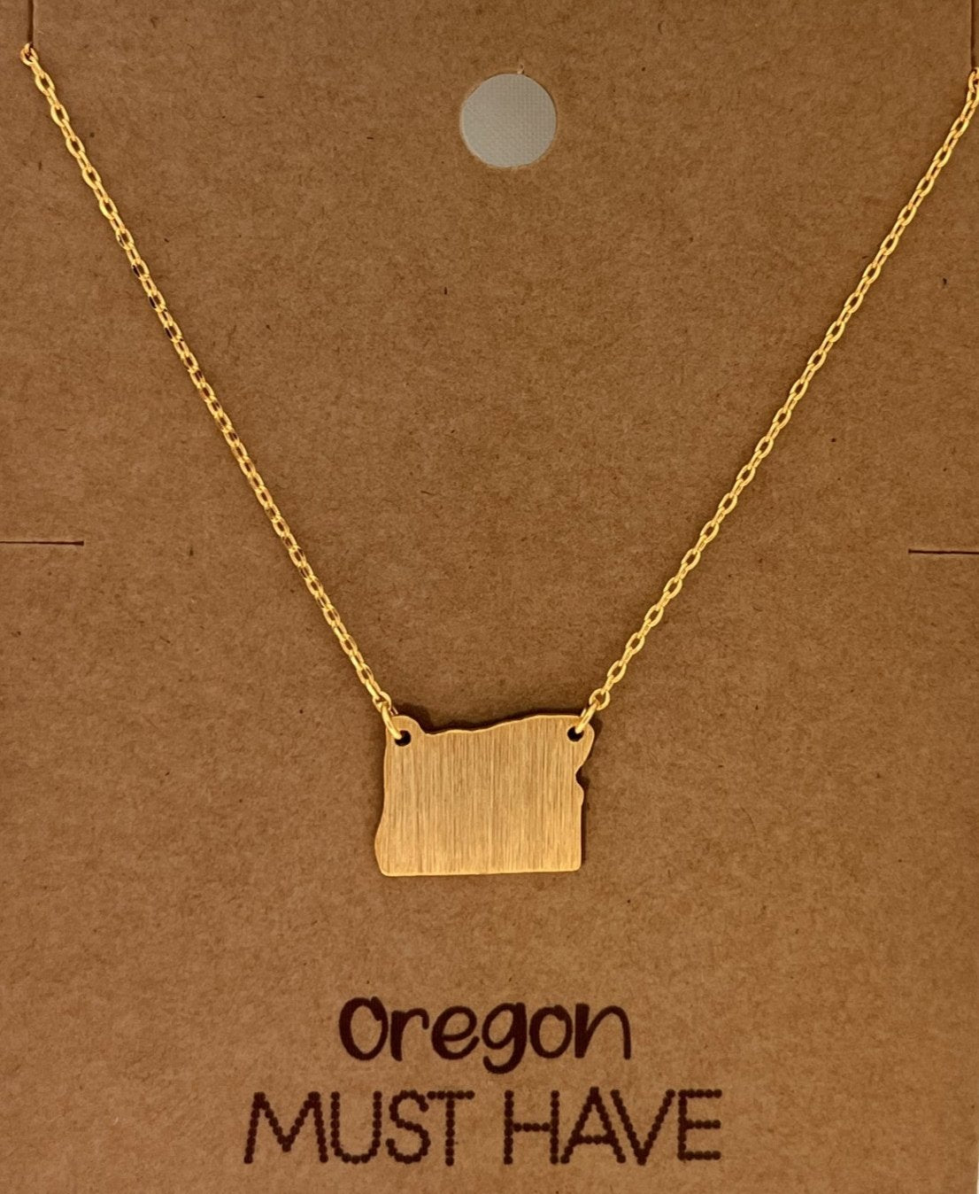 Oregon State Gold Dipped Necklace