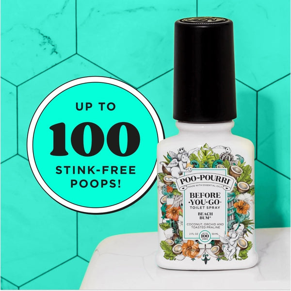 Beach Bum Toilet Spray By Poo Pourri. 100 Stink Free Poops