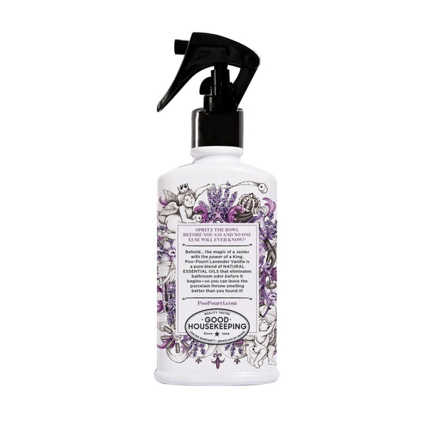 Lavender Vanilla Poo Pourri 8z Trigger Spray Bottle Back Of Label Toilet Spray