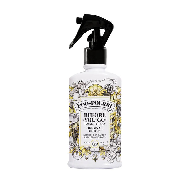 Poo Pourri Toilet Spray In Original Citrus Scent. 8oz Trigger Spray Bottle 