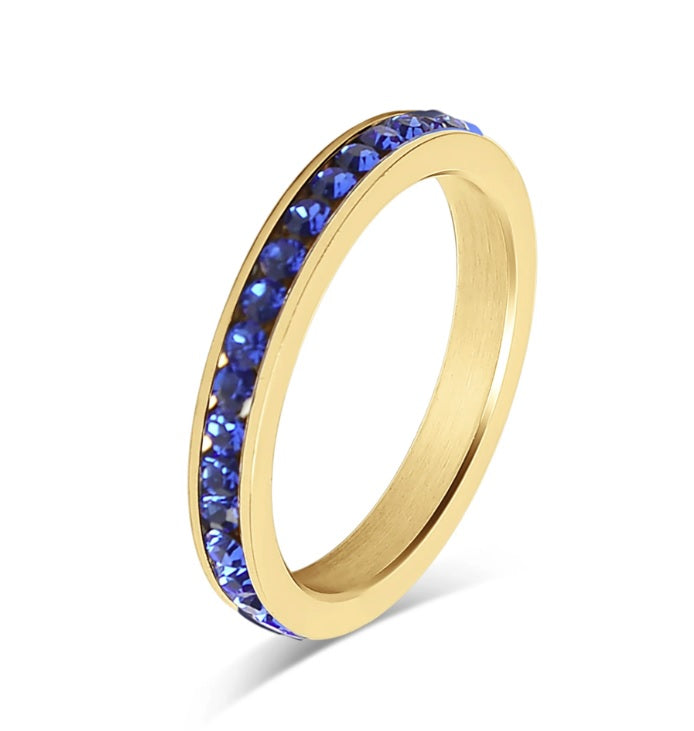 September Stackable Eternity Ring In Gold
