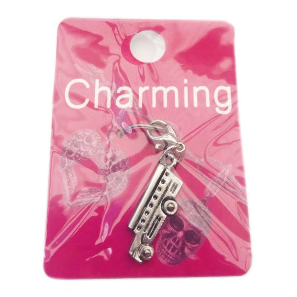 School bus clip on lobster clasp charm for bracelet