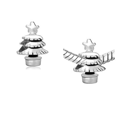 European Bead Christmas Tree Charm (Compatible With Pandora Charm Bracelets)