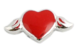 Red Heart Floating Charm