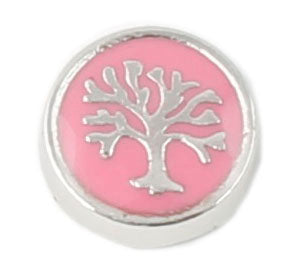 Pink Family Tree Floating Charm