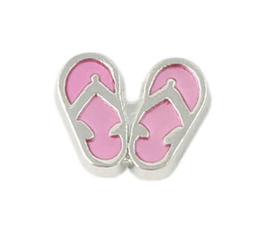 Pink Flip Flops Floating Charm