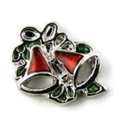 Red Bells Christmas Floating Charm